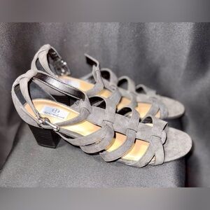 Hot in Hollywood Charcoal Strappy Heels